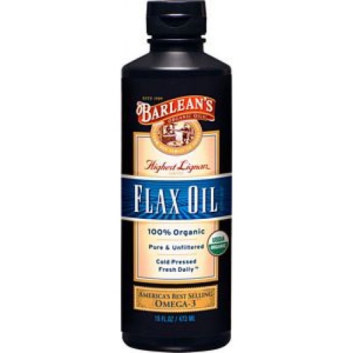 Highest Lignan Pure Organic Flaxseed Oil – ( Barleans Oil 16 oz) 